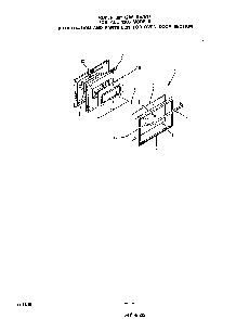 Oven Door Diagram and Parts List for 1305*0A  Roper Range