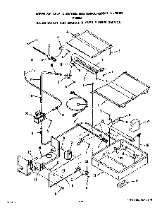 Broiler And Oven Burner Diagram and Parts List for F8558*0  Roper Range