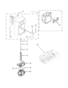 Motor And Icemaker Parts Diagram and Parts List for 10651789413  Kenmore Refrigerator