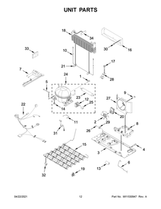 Unit Parts Diagram and Parts List for WRB329DFBB03  Whirlpool Refrigerator