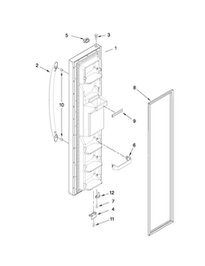 Freezer Door Parts Diagram and Parts List for 10651103111  Kenmore Refrigerator