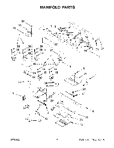 Manifold Parts Diagram and Parts List for KFGD500EBS05  KitchenAid Range