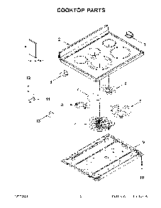 Cooktop Parts Diagram and Parts List for YKFEG500EWH5  KitchenAid Range