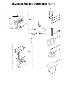 Part Location Diagram of W10769145 Whirlpool ICE-CONTNR