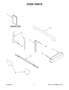 02 - Oven Parts Diagram and Parts List for KMBP100EBS21  Whirlpool Microwave