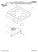 COOKTOP Diagram and Parts List for RF386PXGB0  Whirlpool Range
