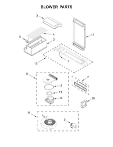 Blower Parts Diagram and Parts List for KSDG950ESS0  KitchenAid Range