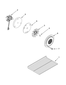 Internal Oven Parts Diagram and Parts List for WGG755S0BE03  Whirlpool Range