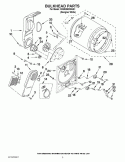 BULKHEAD PARTS Diagram and Parts List for 3SWED5205SQ1  Whirlpool Dryer