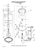 BASKET AND TUB PARTS Diagram and Parts List for 7MWTW1711YM1  Whirlpool Washer