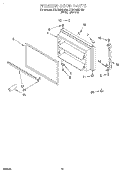 FREEZER DOOR, LIT/OPTIONAL Diagram and Parts List for ET21DMXDW05  Whirlpool Refrigerator