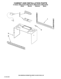 CABINET AND INSTALLATION PARTS Diagram and Parts List for WMH2175XVQ3  Whirlpool Microwave