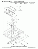COOKTOP PARTS Diagram and Parts List for KGRS505XBL02  KitchenAid Range
