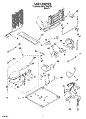 UNIT Diagram and Parts List for 8ET1FTKXKT00  Whirlpool Refrigerator