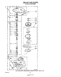 GEARCASE Diagram and Parts List for LA5578XSW0  Whirlpool Washer