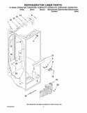 REFRIGERATOR LINER PARTS Diagram and Parts List for GC5SHAXVY01  Whirlpool Refrigerator