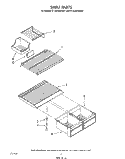 SHELF Diagram and Parts List for ET18JMXWM01  Whirlpool Refrigerator