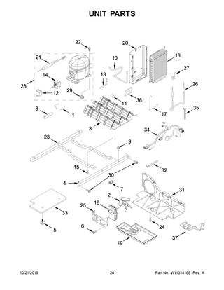 Unit Parts Diagram and Parts List for WRS311SDHM02  Whirlpool Refrigerator