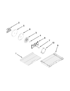 Internal Oven Parts Diagram and Parts List for KGRS505XSS05  KitchenAid Range