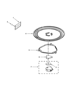 Turntable Parts Diagram and Parts List for UMV1160CB1  Whirlpool Microwave