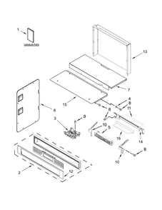 Control Panel Parts Diagram and Parts List for KOCE500EBL04  KitchenAid Microwave