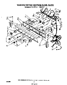 Washer/dryer Control Panel Diagram and Parts List for LT5004XTW1  Whirlpool Washer Dryer Combo