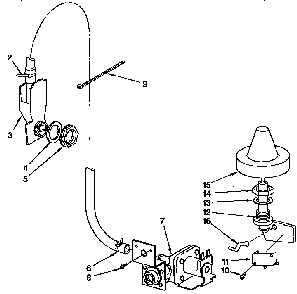 Fill And Overfill Parts Diagram and Parts List for KUDT23HY3  KitchenAid Dishwasher