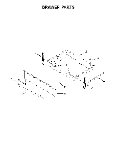 Drawer parts Diagram and Parts List for 664C95123611  Kenmore Range