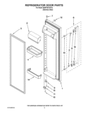 REFRIGERATOR DOOR PARTS Diagram and Parts List for ED5PVEXWS13  Whirlpool Refrigerator