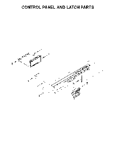 Control panel and latch parts Diagram and Parts List for 66514545N710  Kenmore Dishwasher