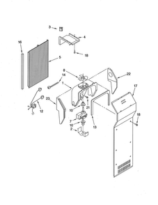 Air Flow Diagram and Parts List for KSRA25ILBL02  KitchenAid Refrigerator