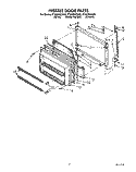 FREEZER DOOR Diagram and Parts List for ET20ZKXZG01  Whirlpool Refrigerator
