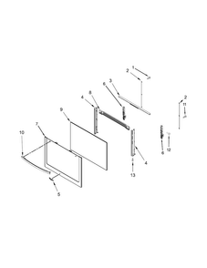Door Parts Diagram and Parts List for WFG320M0BB0  Whirlpool Range