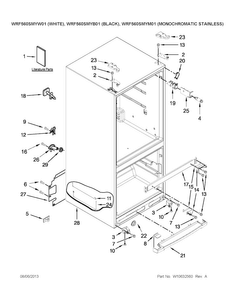 Part Location Diagram of W10360467 Whirlpool Refrigerator owner's manual