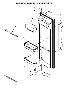 Refrigerator door parts Diagram and Parts List for WRS331SDHB03  Whirlpool Refrigerator
