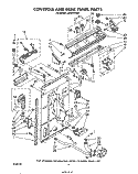 CONTROLS AND REAR PANEL Diagram and Parts List for LA6301XSW0  Whirlpool Washer