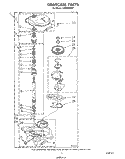GEARCASE Diagram and Parts List for LA9800XSW1  Whirlpool Washer