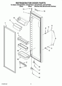 REFRIGERATOR DOOR PARTS Diagram and Parts List for KSCK25FVWH01  KitchenAid Refrigerator