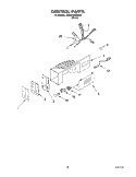 CONTROL Diagram and Parts List for 3XEC5THGKB00  Whirlpool Refrigerator