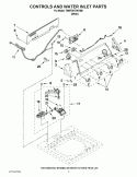 CONTROLS AND WATER INLET PARTS Diagram and Parts List for 7MWTW1706YM0  Whirlpool Washer