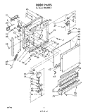 DOOR Diagram and Parts List for SHU70041  Whirlpool Dishwasher
