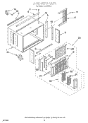 CABINET Diagram and Parts List for ACQ122XZ1  Whirlpool Air Conditioner