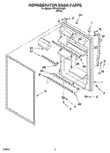 REFRIGERATOR DOOR PARTS Diagram and Parts List for RT21AKXKQ06  Roper Refrigerator