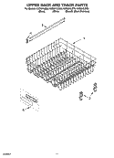 UPPER RACK AND TRACK PARTS Diagram and Parts List for KUDI01ILBS6  KitchenAid Dishwasher
