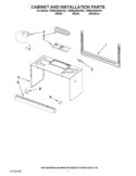 CABINET AND INSTALLATION PARTS Diagram and Parts List for YWMH2205XVQ1  Whirlpool Microwave