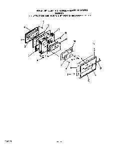 Oven Door Diagram and Parts List for 2336*0A  Roper Range