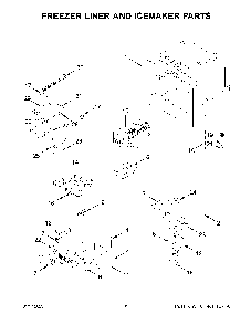 Freezer Liner And Icemaker Parts Diagram and Parts List for KRFF302ESS06  KitchenAid Refrigerator
