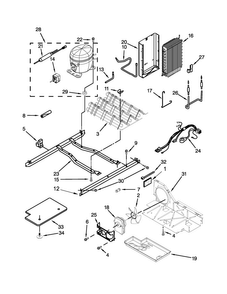 Unit Parts Diagram and Parts List for 10651723410  Kenmore Refrigerator