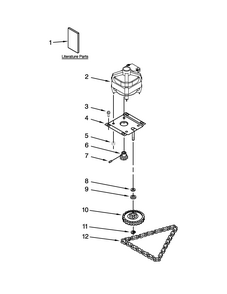 Motor And Drive Parts Diagram and Parts List for 66514724113  Kenmore Trash Compactor