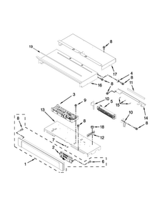 Control Panel Parts Diagram and Parts List for WOD51EC0AB02  Whirlpool Wall Oven